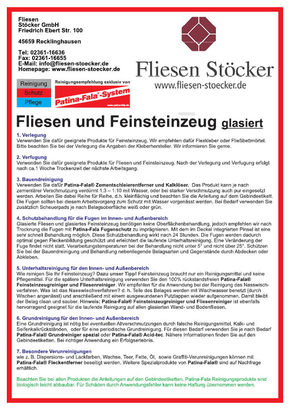 Feinsteinzeug glasiert